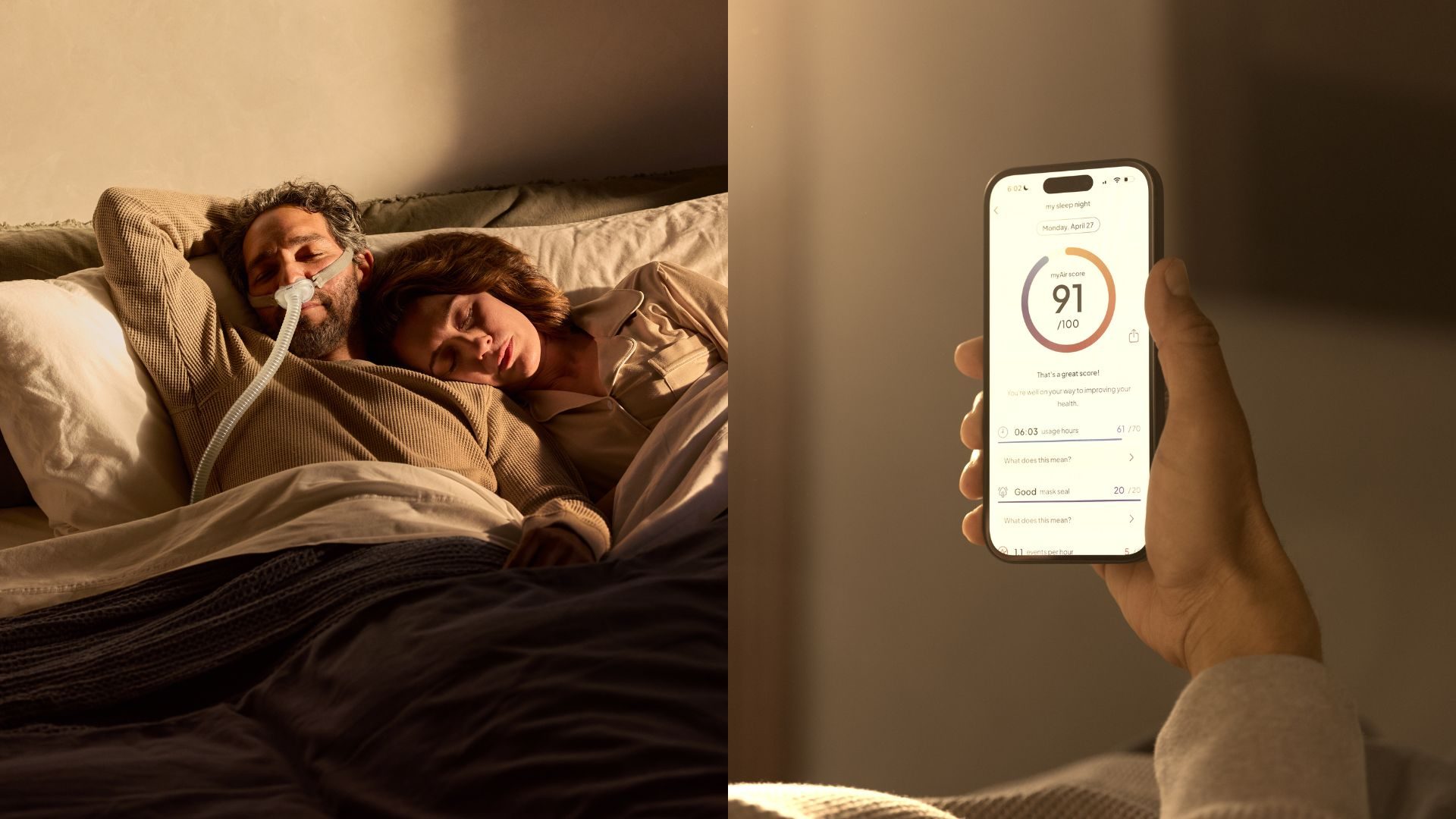 AirFit P10 lifestyle, bedroom