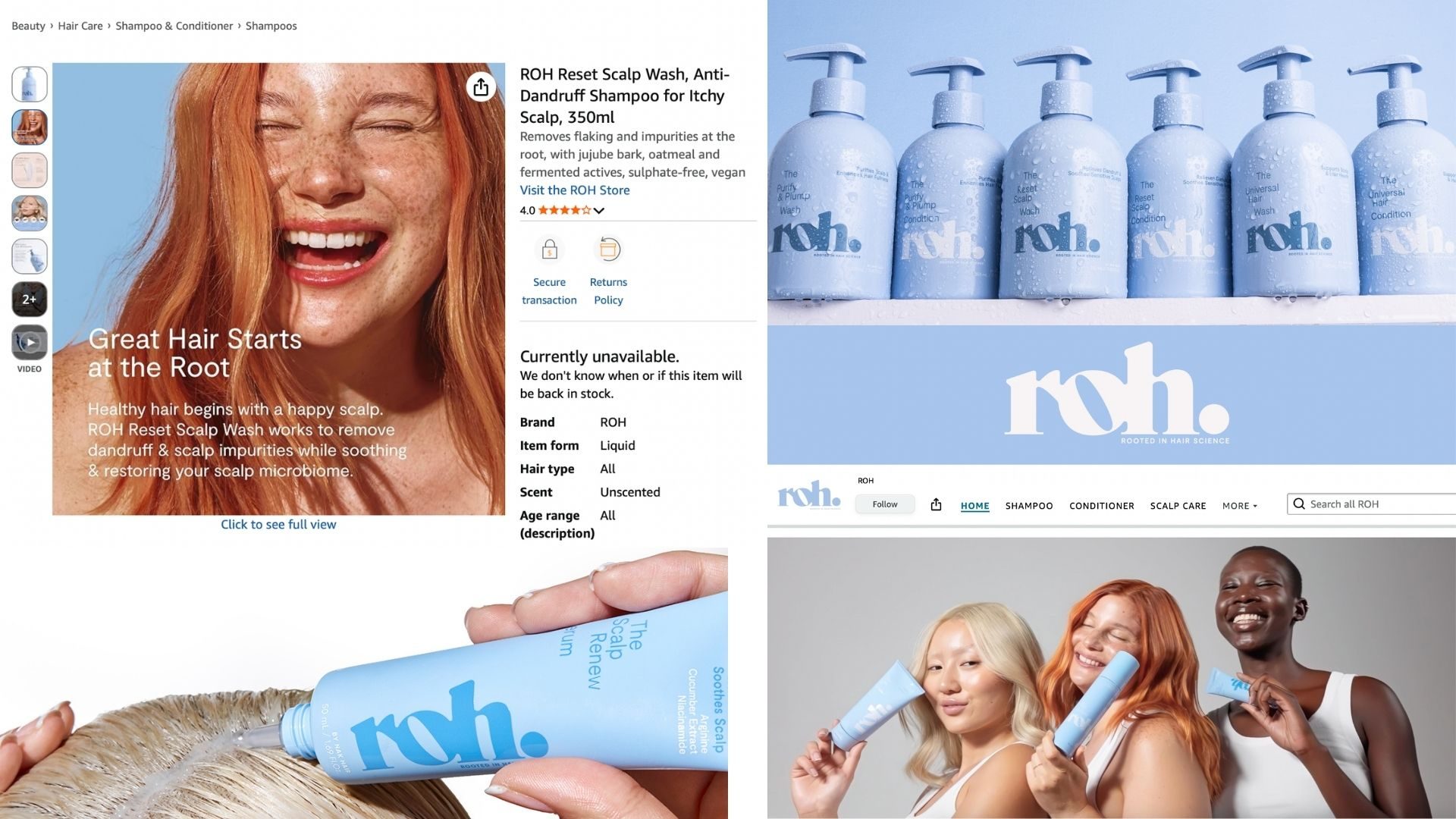 Roh e-commerce listing